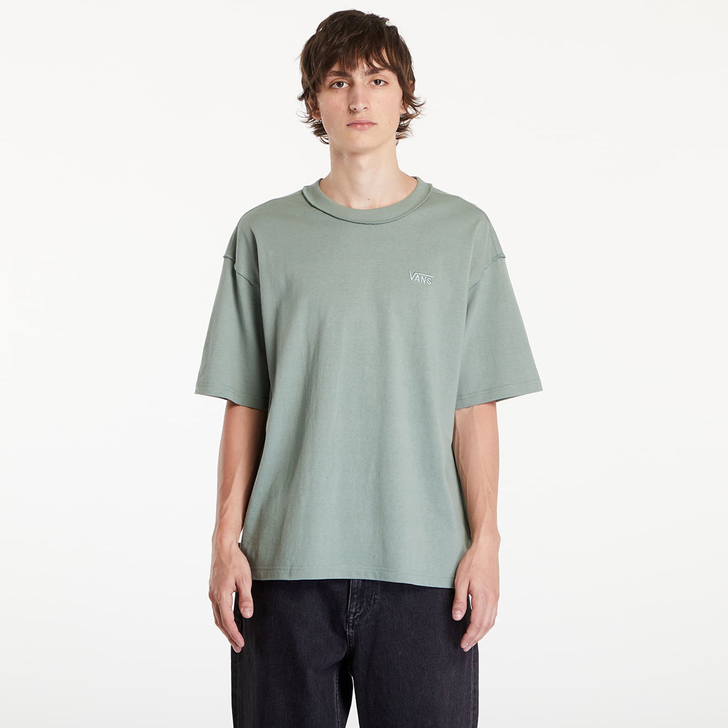 Tričko Vans LX Premium Short Sleeve T-Shirt Sea Spray Zelené | VN000GBYE8A1, 0