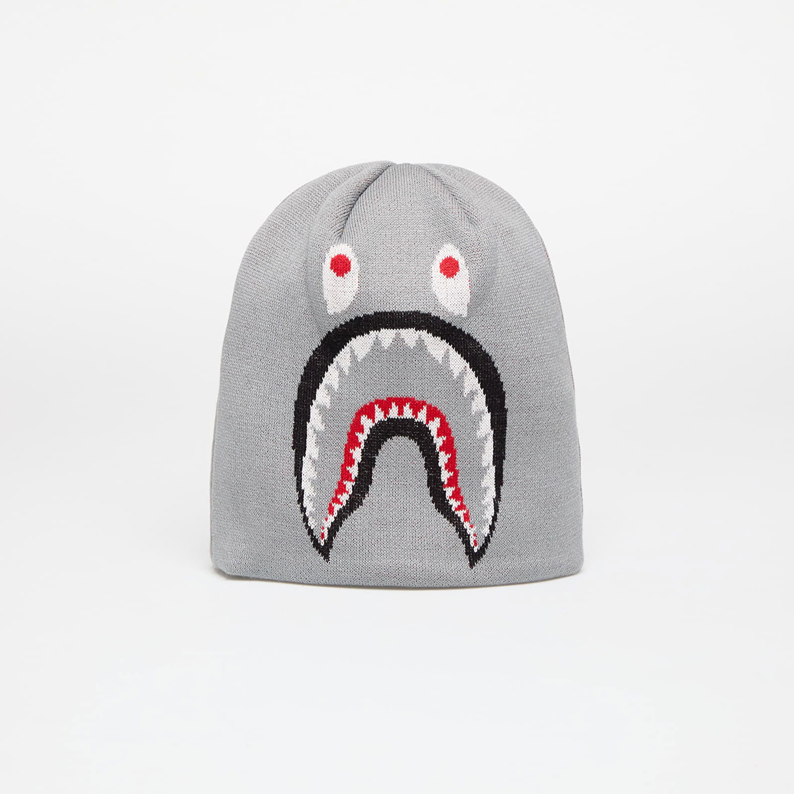 Knit Hat With Shark Graphic