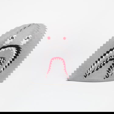 Kulicha BAPE Knit Hat With Shark Graphic Šedá | 001HTK701007M GRA, 0