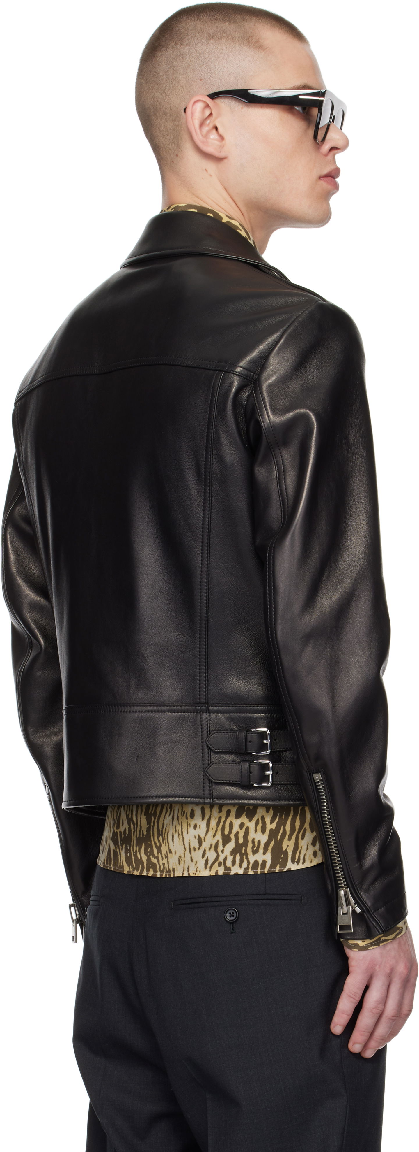 Asymmetric Leather Jacket