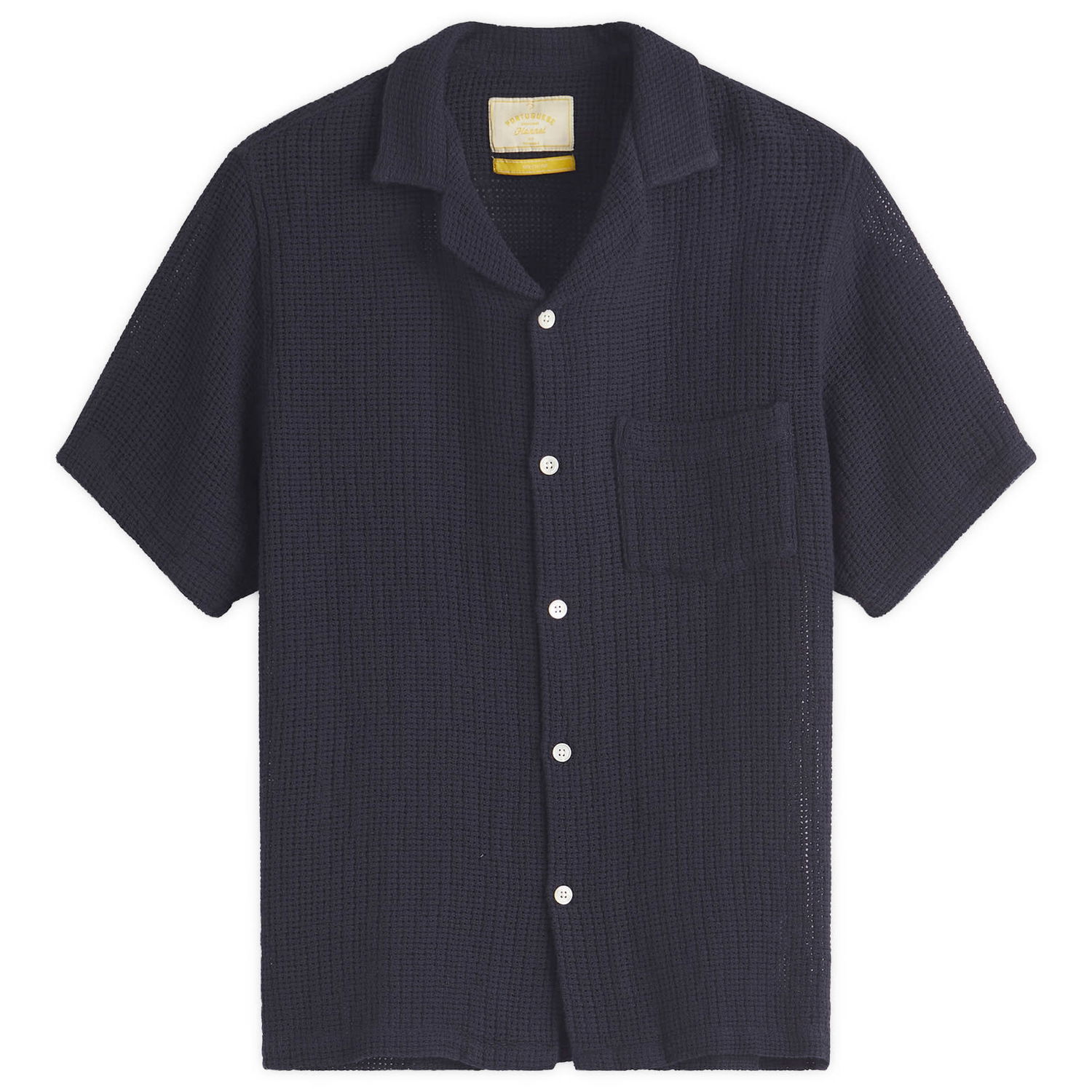 Košeľa Portuguese Flannel Portuguese Flannel Salva Mesh Vacation Shirt, Large Navy | SS25-081-NVY, 1