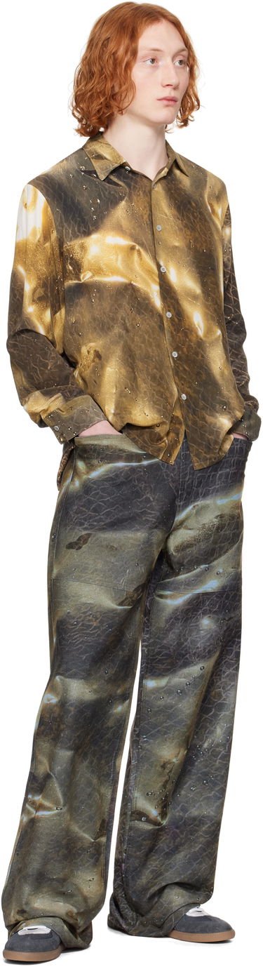 Džínsy Serapis Serapis Golden Hour Printed Jeans Hnedá | SS25_DE_1W, 3