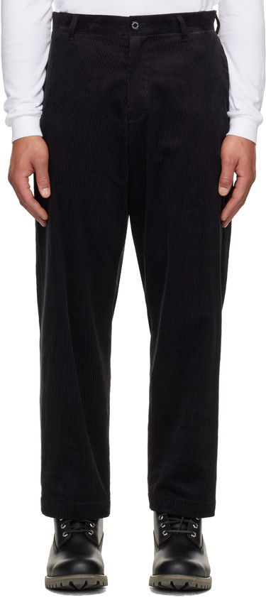 Nohavice Neighborhood Corduroy Plain Trousers Čierna | 252ZANH-PTM05, 0