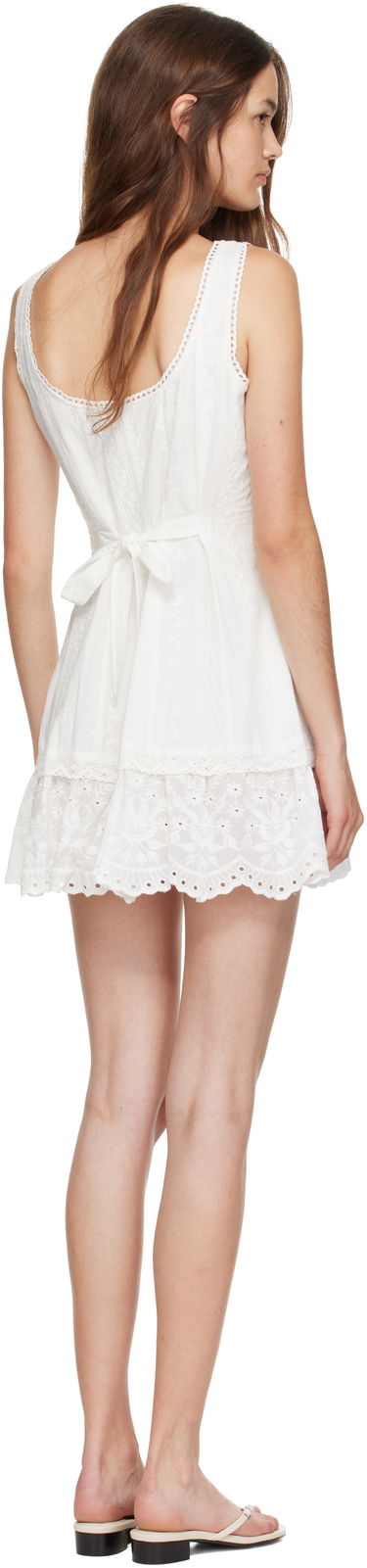 Šaty GUIZIO Guizio Aylin Eyelet Mini Dress Biela | P25405W159, 2