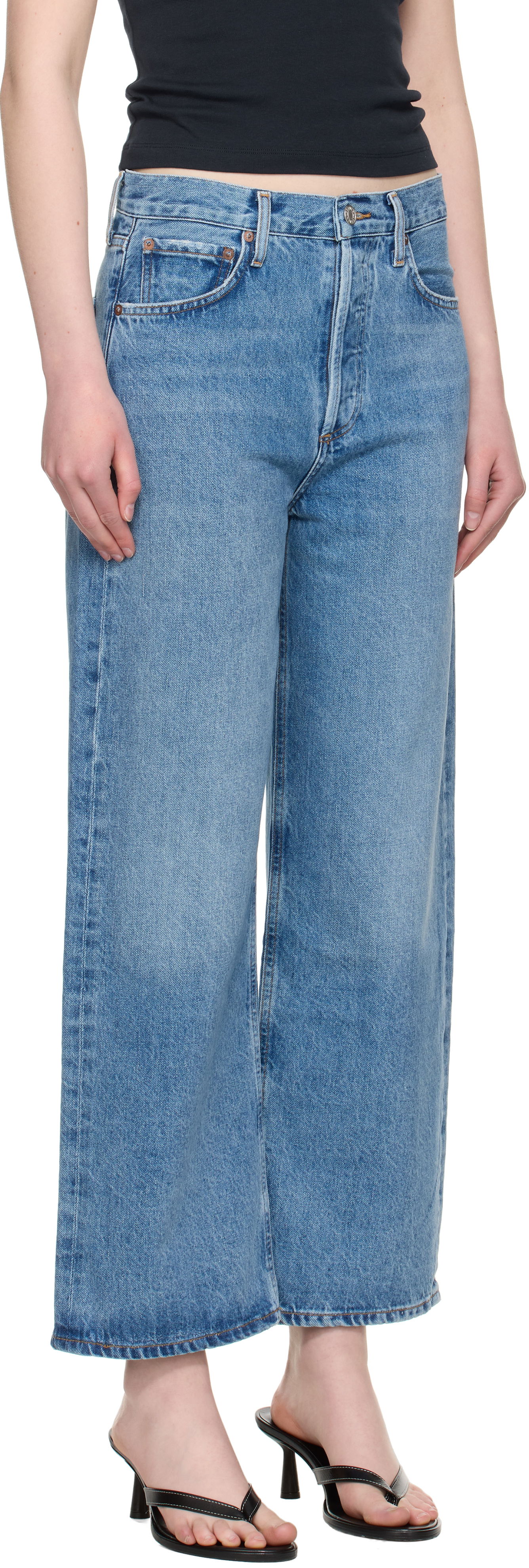 Džínsy AGOLDE AGOLDE Ren Wide Leg Jeans Modrá | A9191-1765, 1