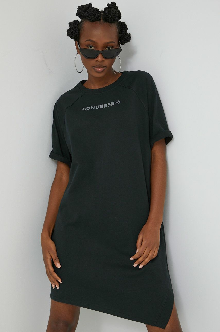Šaty Converse Oversize Mini Dress Čierna | 10023735.A01, 0