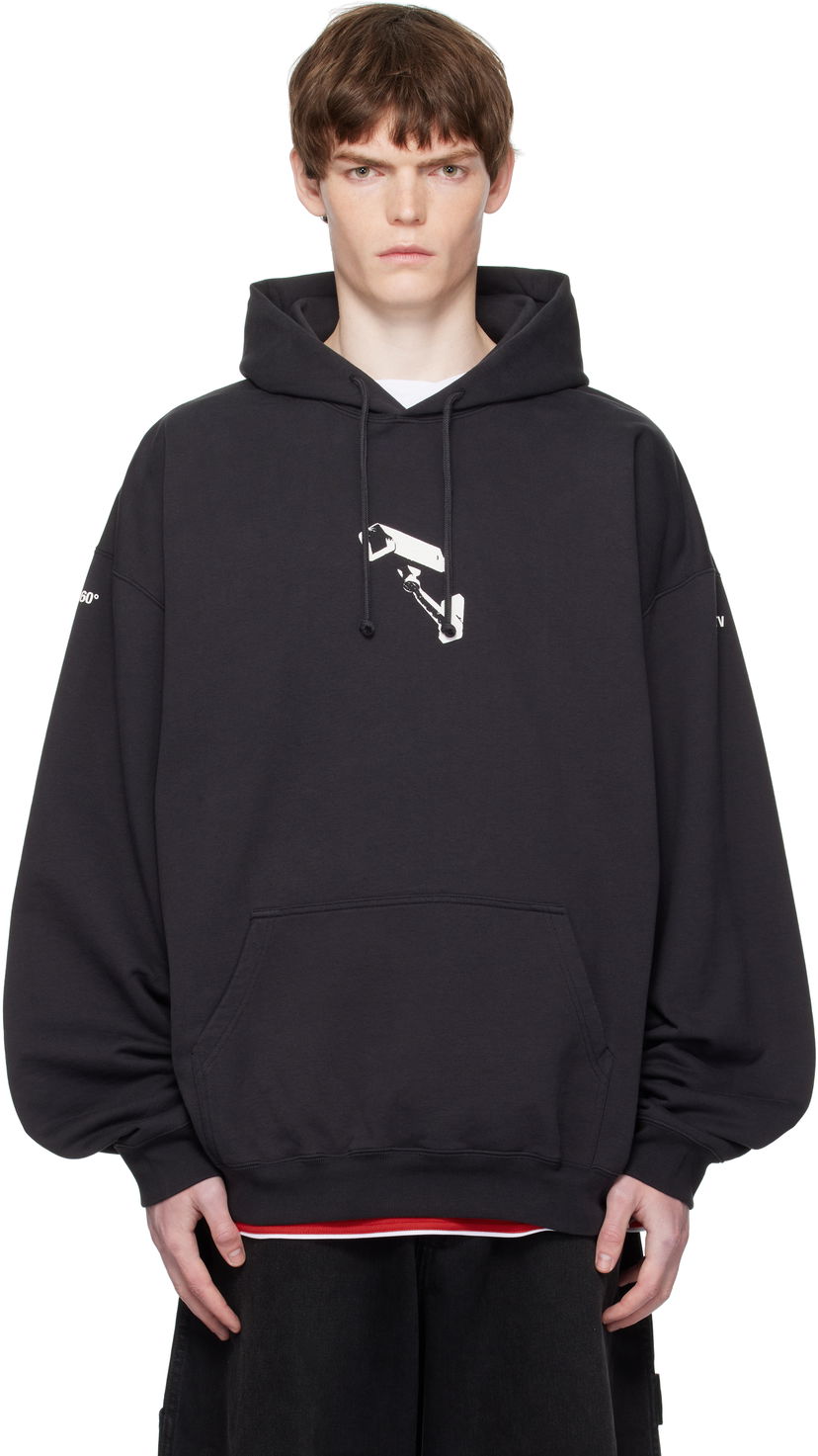 Mikina VETEMENTS Vetements 'CCTV' Oversized Hoodie Čierna | UH76HD440B