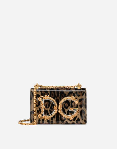 Kabelka Dolce & Gabbana Dolce & Gabbana DG Girls Leopard Print Shoulder Bag Hnedá | BB6498AM568HA93M, 0