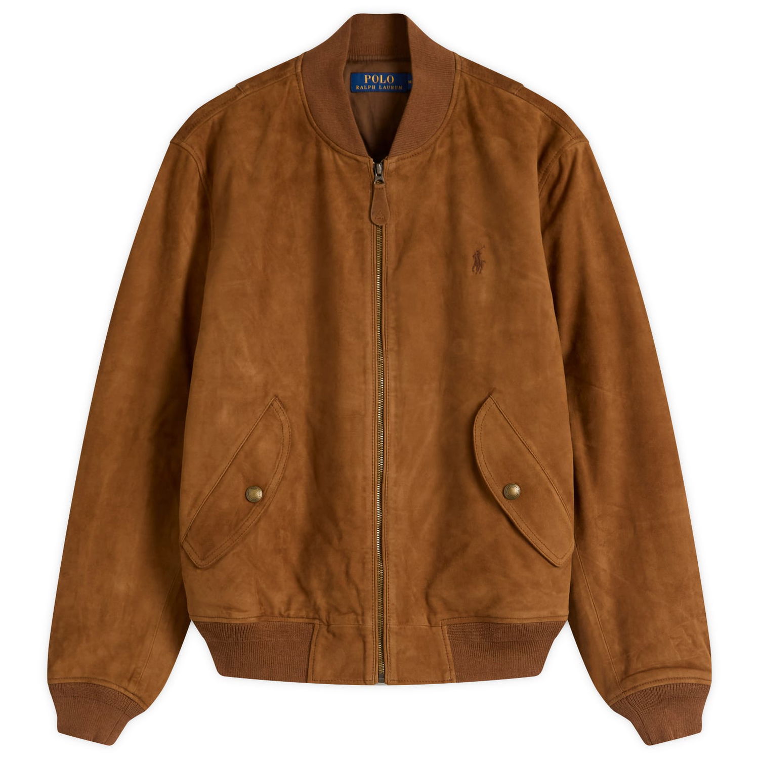 Bomber bunda Polo by Ralph Lauren Ralph Lauren Suede Flight Jacket, Size Large Hnedá | 710963338001, 1