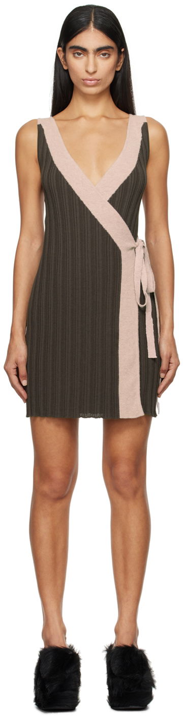 Šaty Eckhaus Latta Twyla Mini Dress Hnedá | 8085-EL-PF24-F -, 0