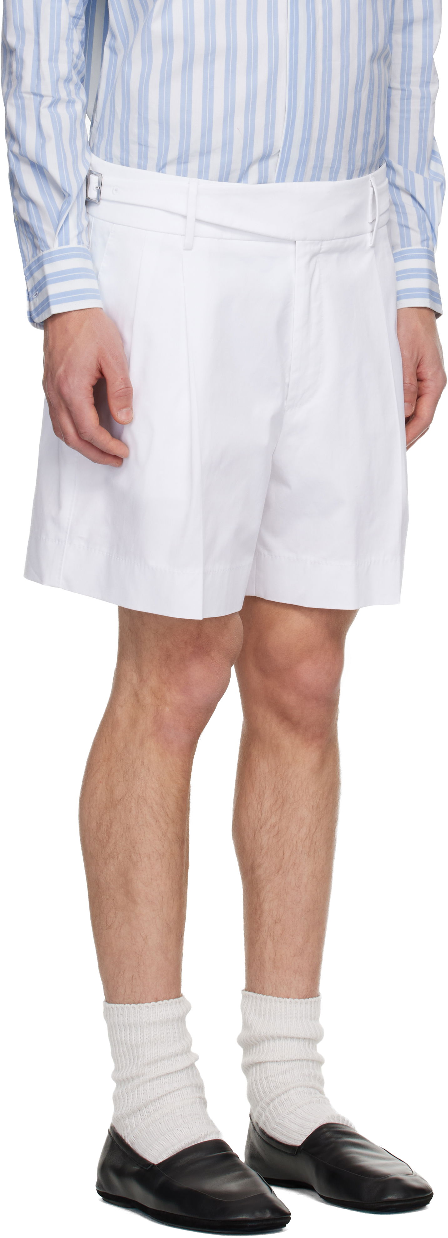 Šortky Dolce & Gabbana Pleated Shorts Biela | GP10WTFUFNV, 1