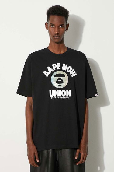 Tričko AAPE by A Bathing Ape AAPE By A Bathing Ape Union Logo Print T-Shirt Čierna | AAPTEM1447XXM, 0