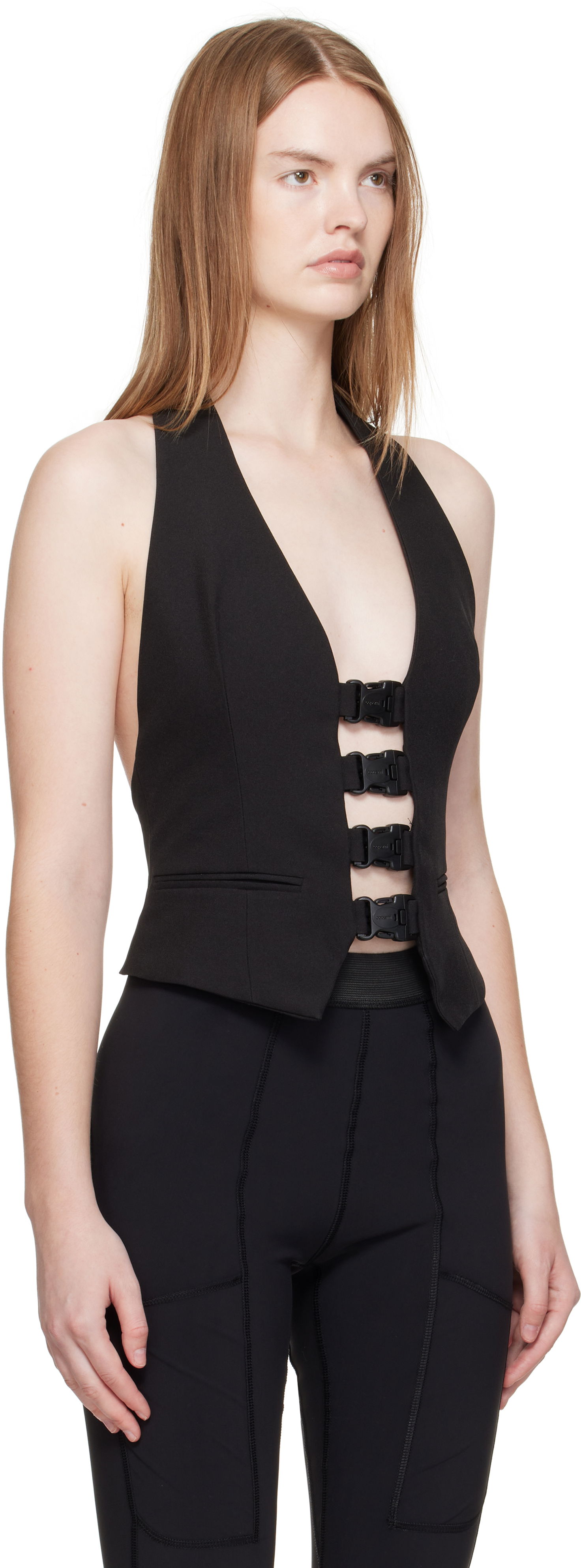 Tielko Coperni Coperni Multi Buckle Halter Top Čierna | COPT35F3004, 1