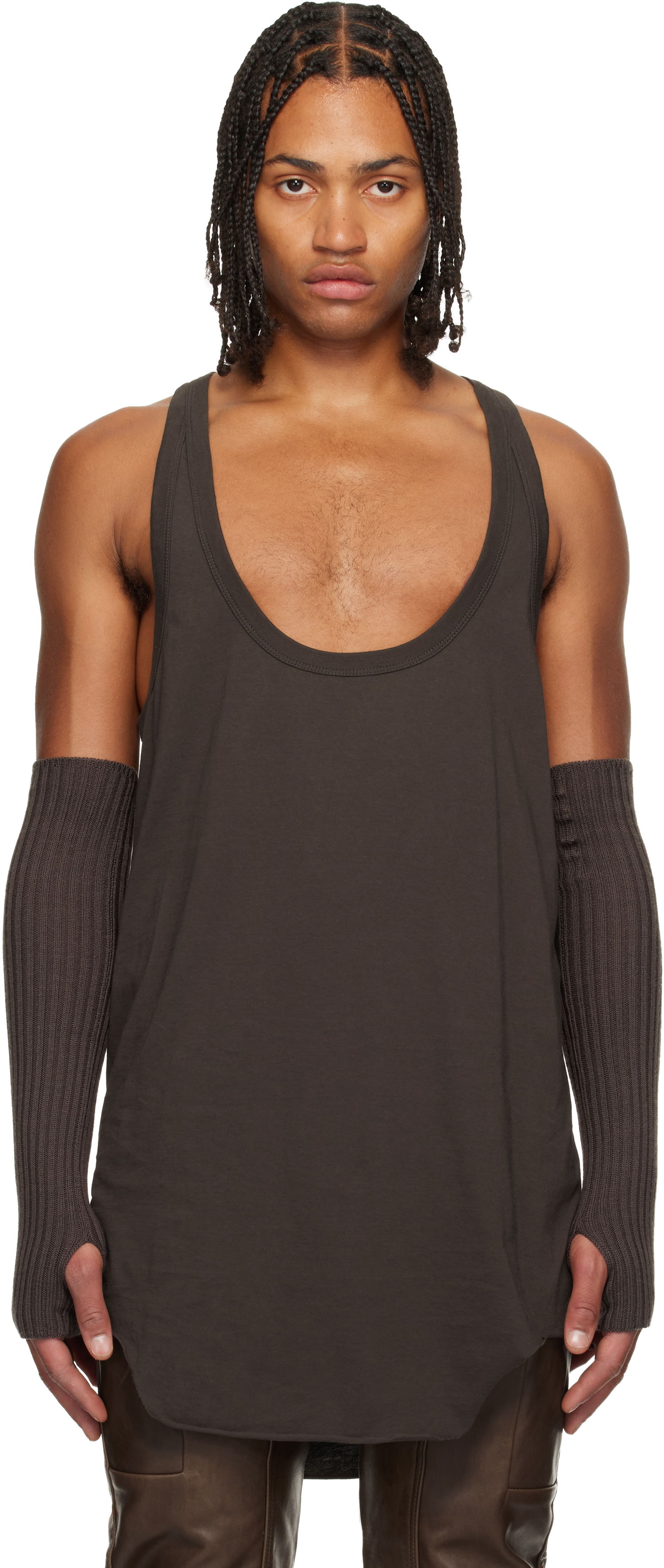 Tielko Rick Owens Concordians Pony Tank Top Hnedá | RR02E1101 JA, 0