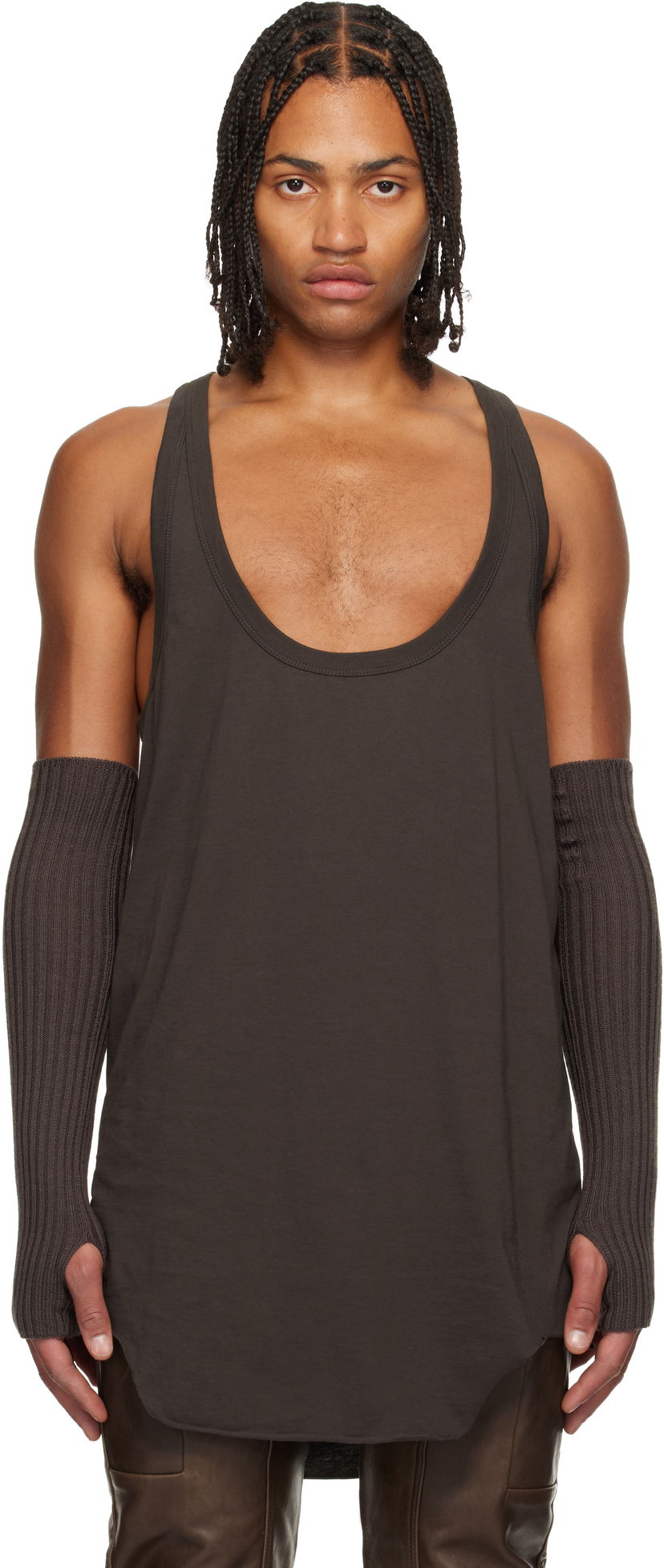 Tielko Rick Owens Concordians Pony Tank Top Hnedá | RR02E1101 JA