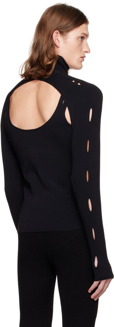 Sveter Dion Lee Slash Woven Turtleneck Top Čierna | C7006F21, 2