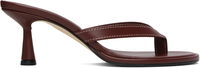 Aeyde Daphne Leather Toe-Post Heeled Sandals