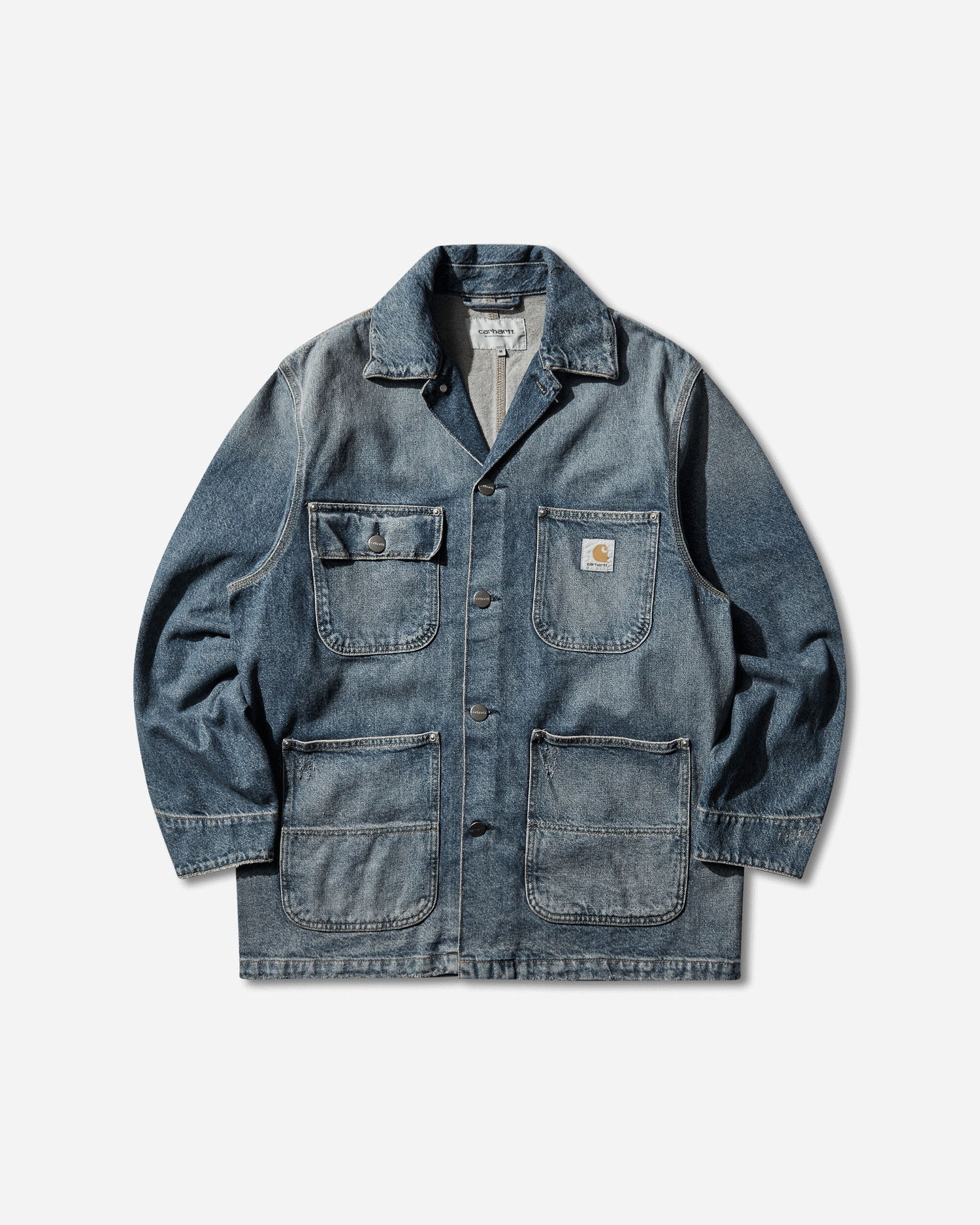 Kabáty Carhartt WIP Aden Denim Chore Coat Modrá | I036256.01B7, 1