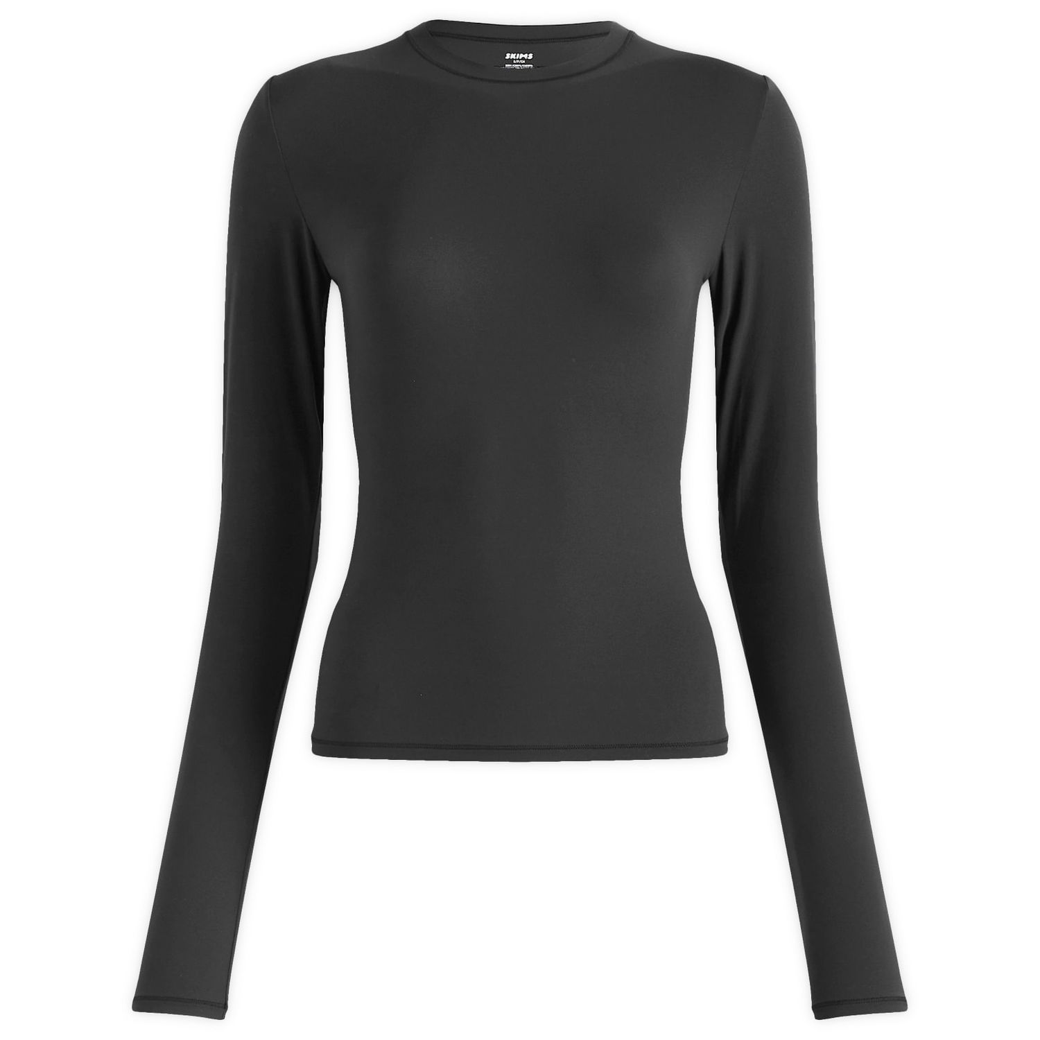 Tričko SKIMS Women's Long Sleeve T-Shirt Size Large Čierna | AP-TSH-0650-ONYX, 0