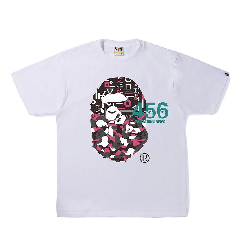 Tričko BAPE Squid Game x Ape Head Tee Biela | 1I23-110-910 WHT, 0