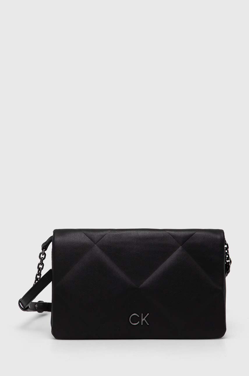 Taška cez rameno CALVIN KLEIN Re-Lock Quilt Shoulder Bag Čierna | K60K611021, 0
