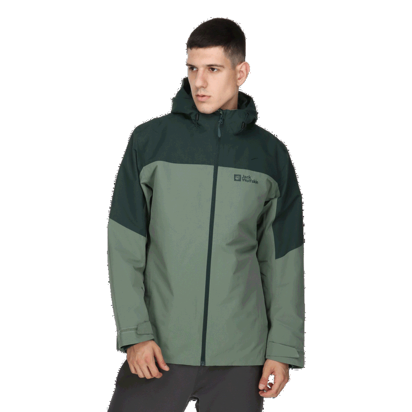 Bunda Jack Wolfskin GLAABACH 3-in-1 Jacket Zelené | 1115291-4161