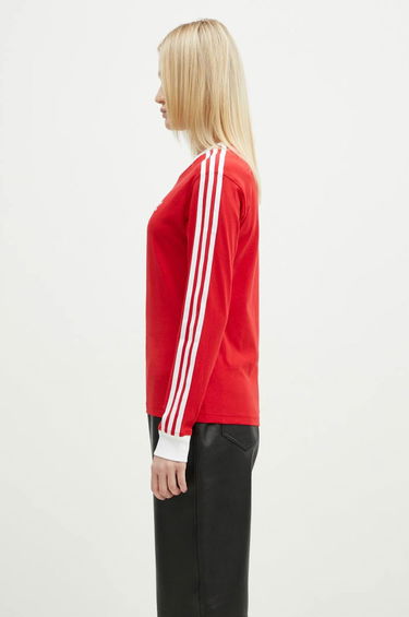 Tričko adidas Originals Adidas Originals Adicolor 3-Stripe Long Sleeve T-Shirt Červená | JC5777, 1