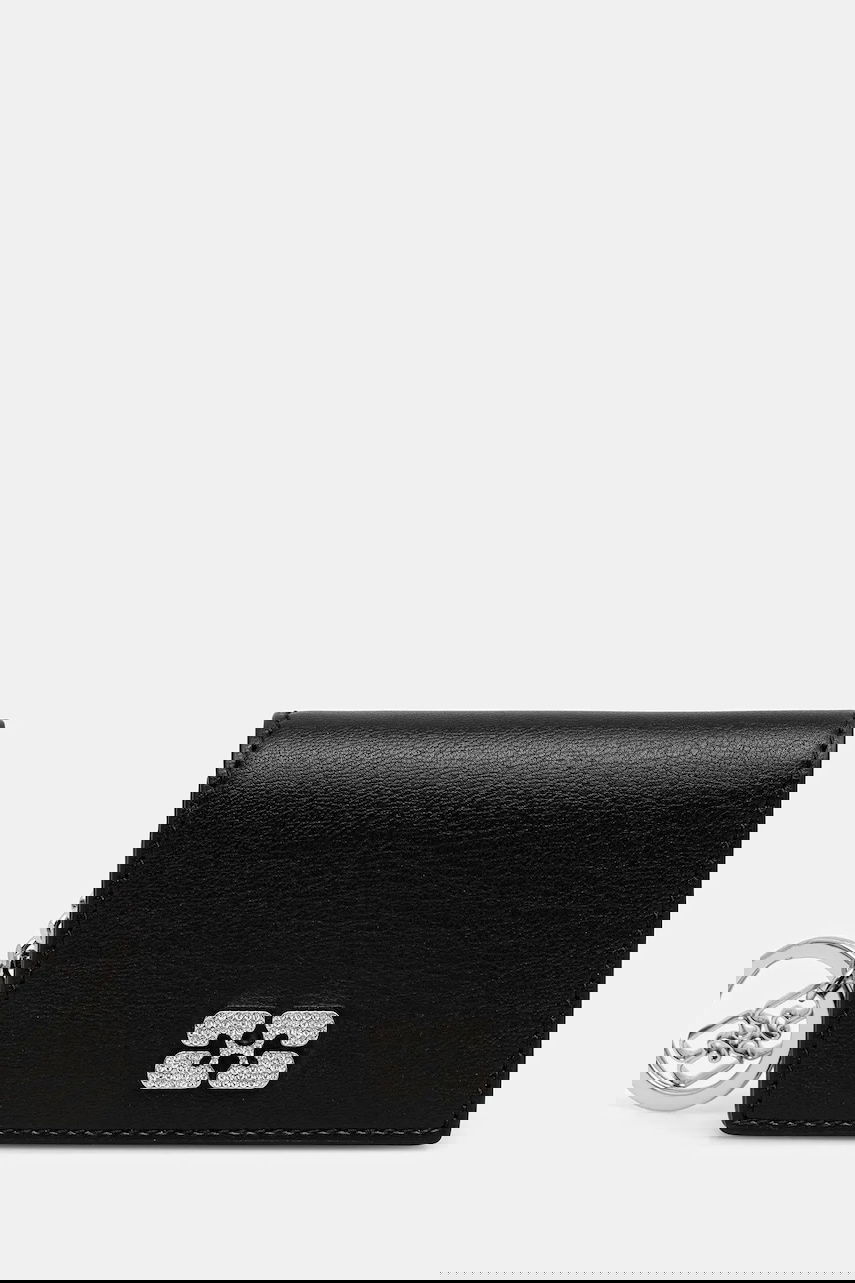 Peňaženka GANNI GANNI Flap Card Holder Strass Čierna | A6395, 0