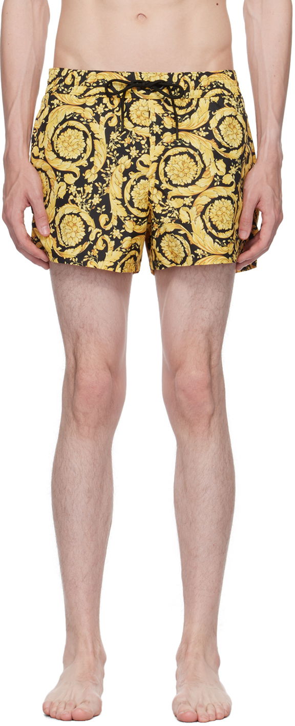 Plavky Versace Barocco Print Swim Shorts Metalická | ABU05020_A233170, 0