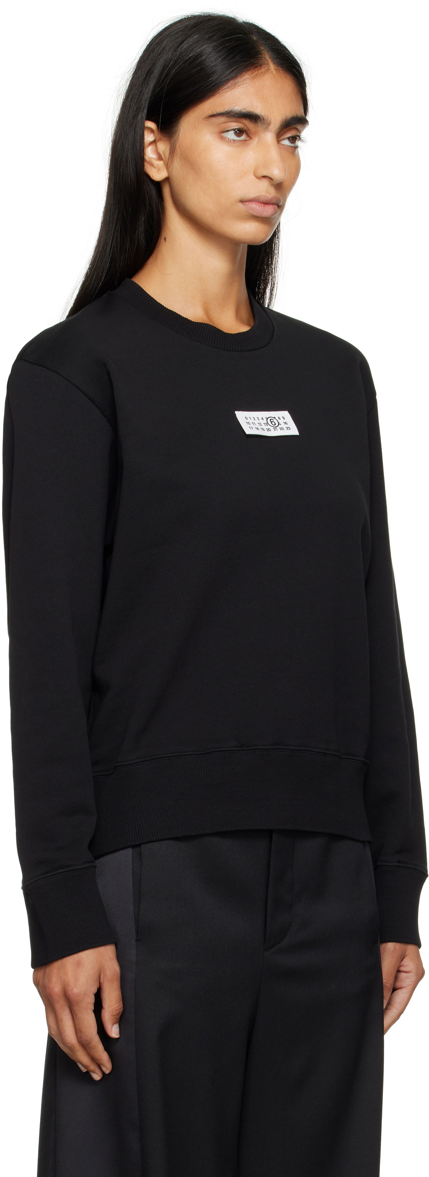 Mikina Maison Margiela MM6 Maison Margiela Logo Patch Sweatshirt Čierna | S52GU0247 M25025, 1
