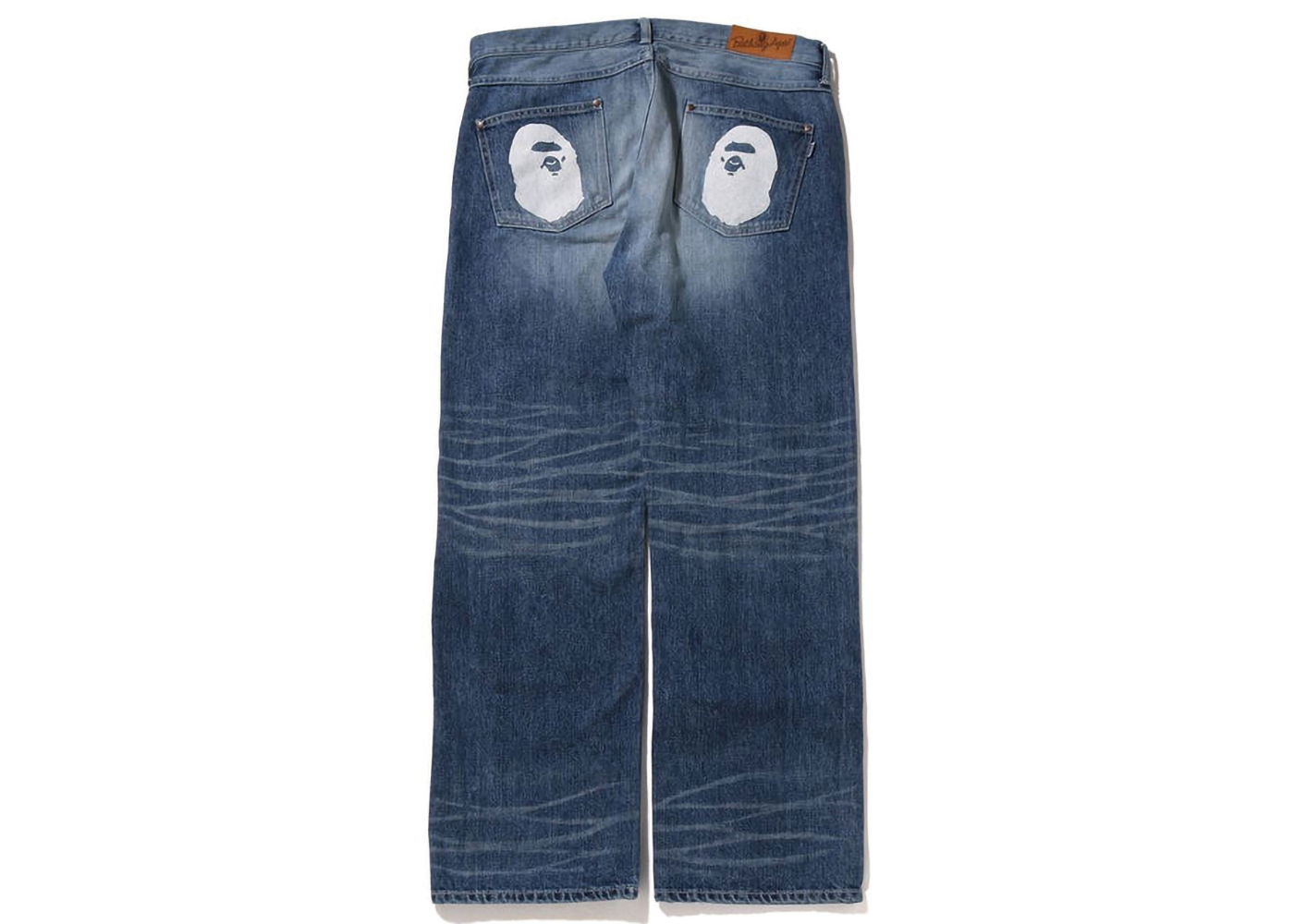 Džínsy BAPE Ape Head Relaxed Fit Denim Jeans Navy | 1I80-150-001, 0