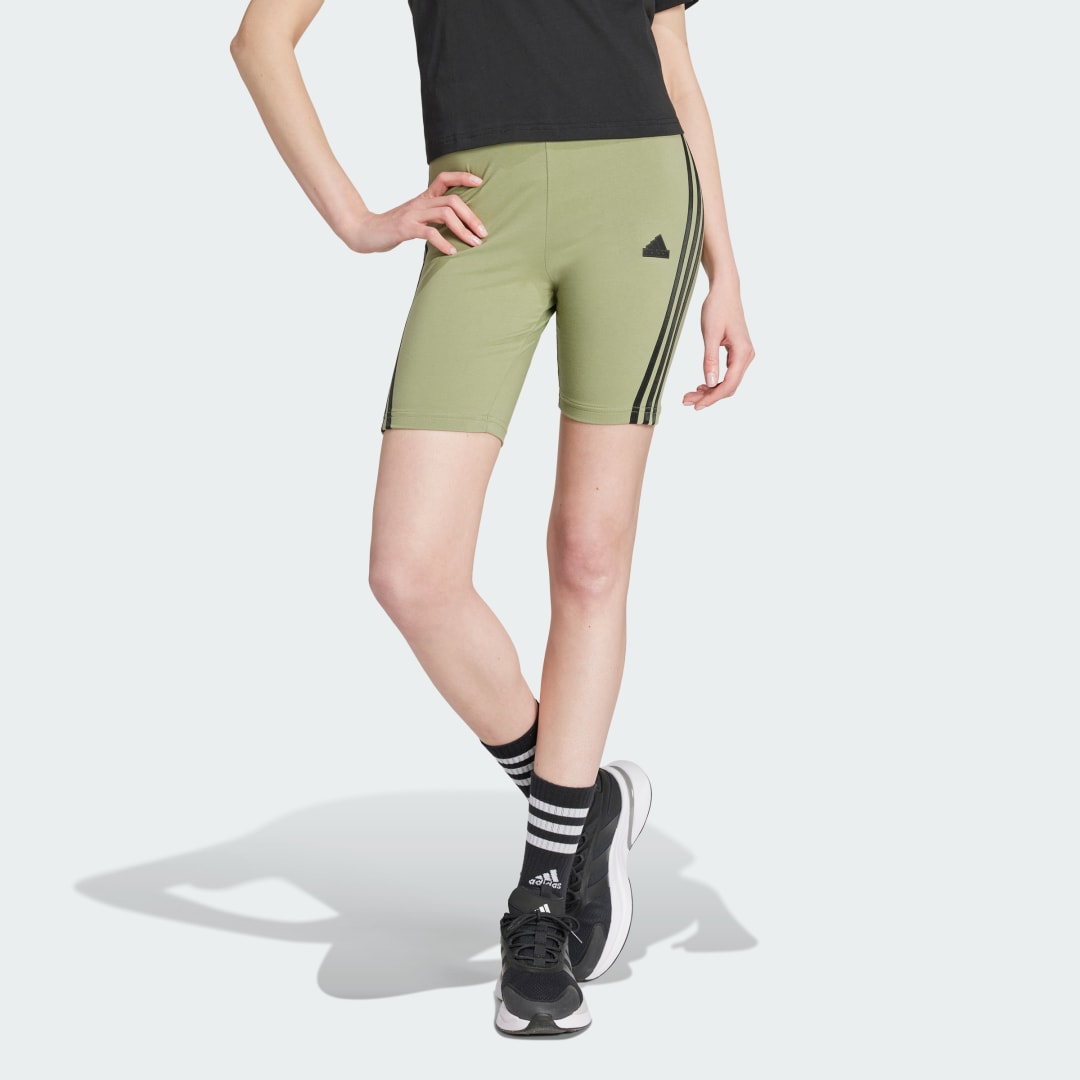 Šortky adidas Performance Future Icons 3-Stripes Bike Shorts Zelené | IY8109, 0