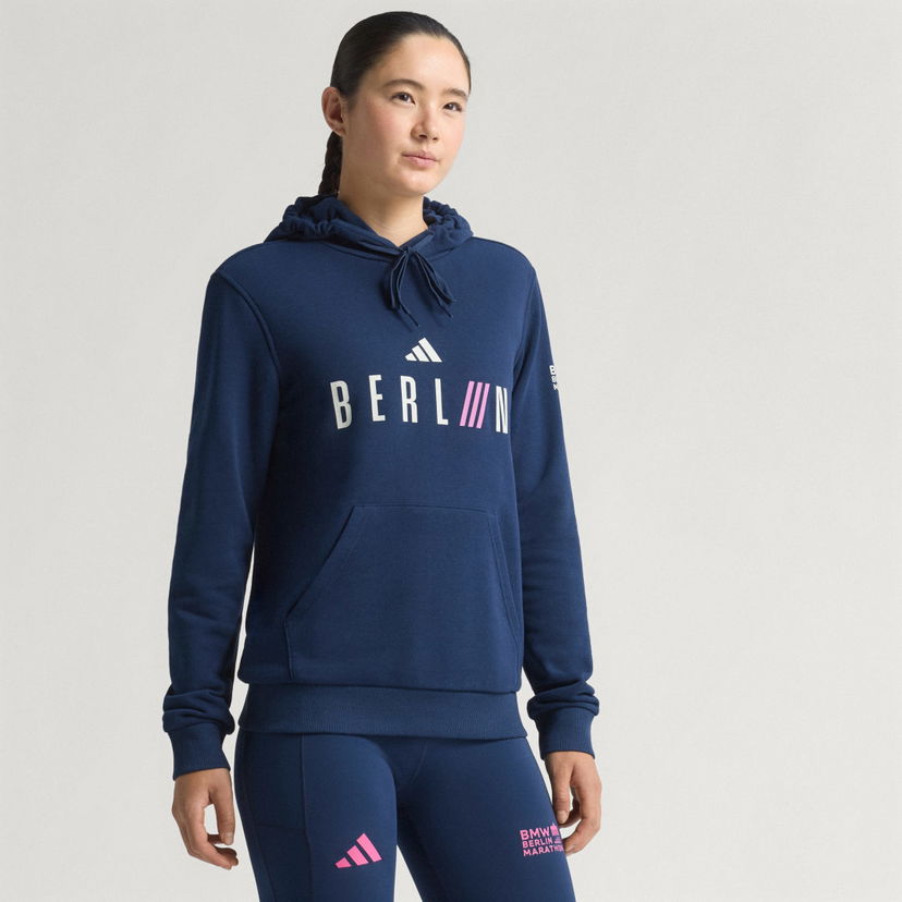 Mikina adidas Performance BMW Berlin-Marathon 2025 City Hoodie Navy | KB9893