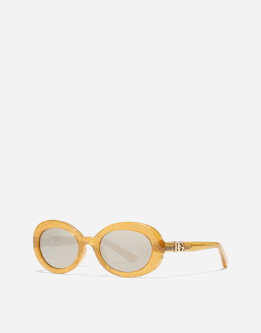 Slnečné okuliare Dolce & Gabbana Dolce & Gabbana DNA Glitter Oval Sunglasses Žltá | VG600KVN55A9V000, 1