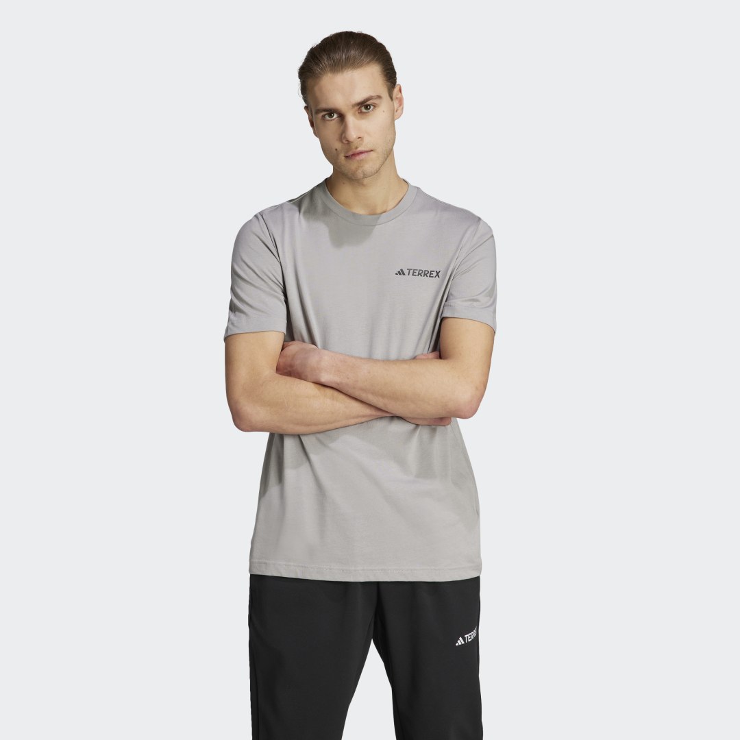 Tričko adidas Performance Terrex Graphic MTN 2.0 Tee Šedá | IL5064, 0