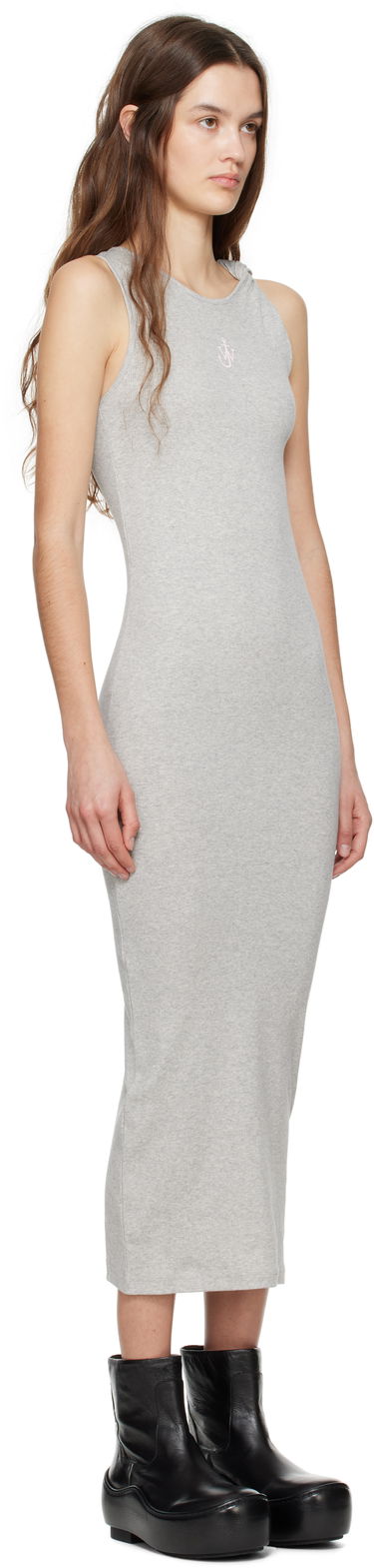 Šaty JW Anderson JW Anderson Anchor Logo Twisted Strap Midi Dress Šedá | JD0043-PG1717, 1