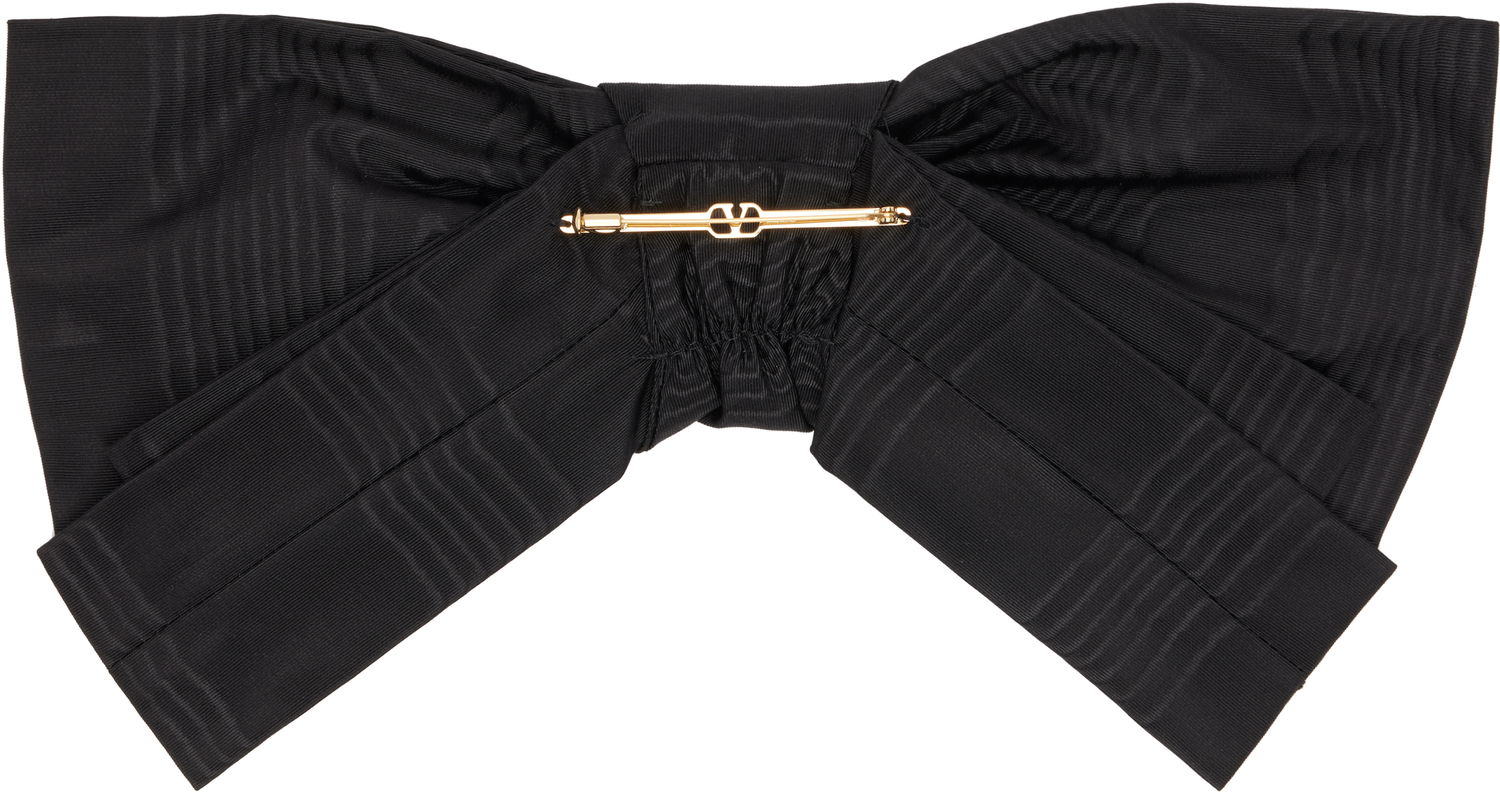 Spona Valentino Ribbed Bow Brooch Čierna | 7W2J0AS0UQA, 1