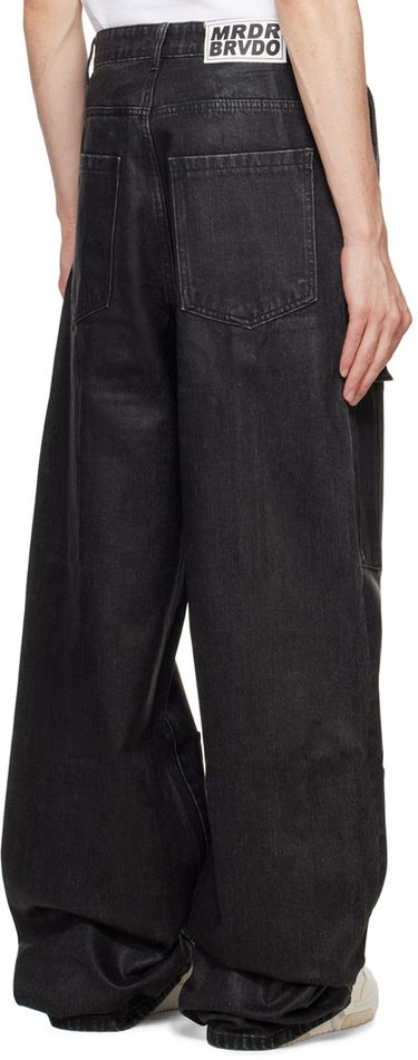 Cargo nohavice Who Decides War Who Decides War Waxed Denim Cargo Pants Čierna | 1120750002FW24, 2