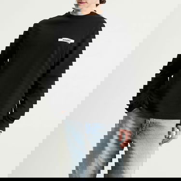 Tričko Jacquemus Jacquemus Grosgrain Logo Long Sleeve T-Shirt, Size Large Čierna | 25HTSM00570AJ00226-990, 2