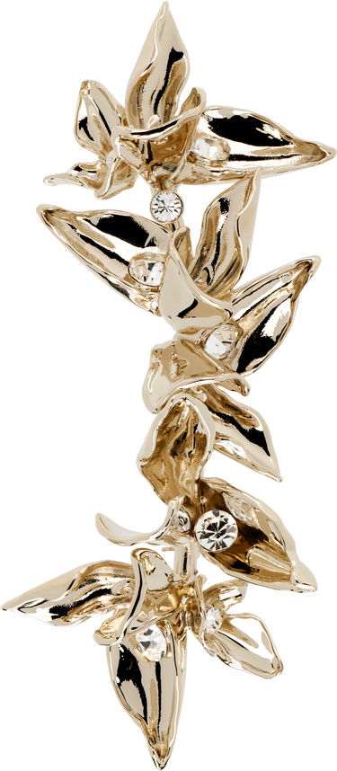 Spona Erdem Erdem Gold-Tone Crystal Flower Brooch Metalická | PF25_JE15_00038003, 0