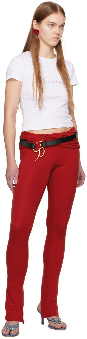 Opasok Blumarine Logo Buckle Leather Belt Čierna | P422W252A, 2