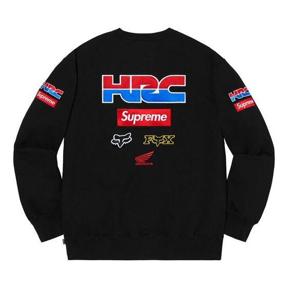 Sveter Supreme Honda x Fox Racing Crewneck Sweatshirt Čierna | SUP-FW19-592, 0