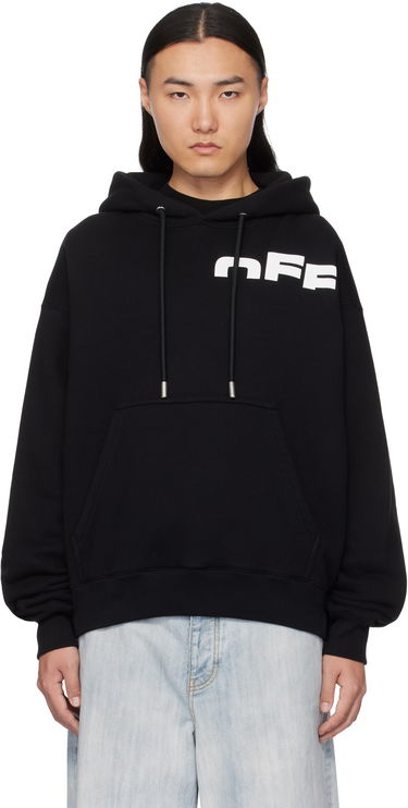 Mikina Off-White Split Logo Hoodie Čierna | OMBB085S25FLE00G1001, 0