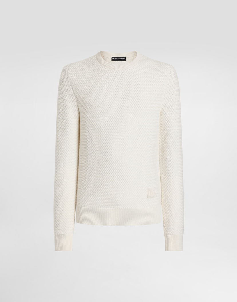 Sveter Dolce & Gabbana Dolce & Gabbana Wool Pullover Biela | GXX02ZJDVBYW4335