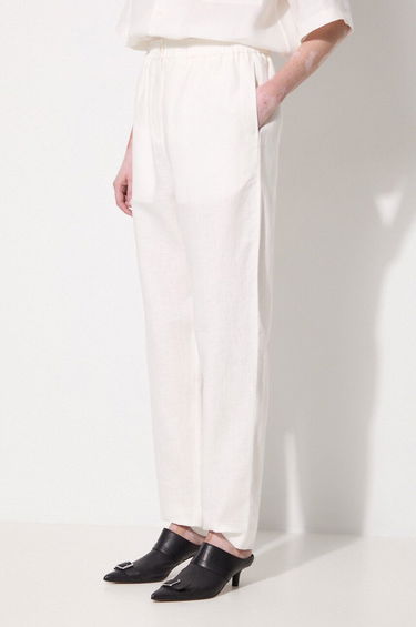 Nohavice PANGAIA Pangaia DNA Linen High Waist Trousers Biela | 10001914, 3