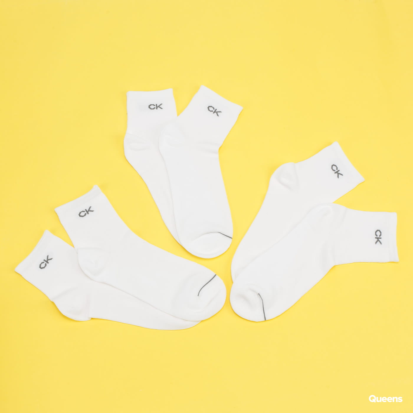 Ponožky CALVIN KLEIN 3Pack Quarter Socks Biela | 701218719 002, 0