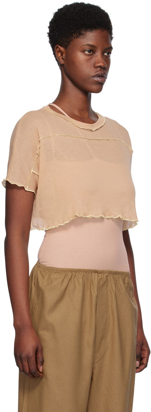 Crop Top Baserange Crop T-Shirt Sun Béžová | TOSC-CG-SP24, 1