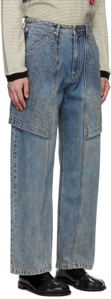Džínsy Andersson Bell Andersson Bell Embroidery Wrap Jeans Modrá | apa782m, 1