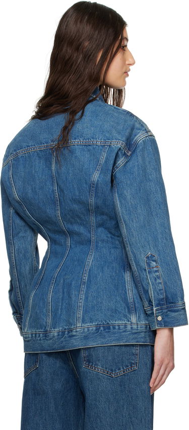 Bunda WARDROBE.NYC WARDROBE.NYC Contour Denim Jacket Modrá | W6001F24DE, 2