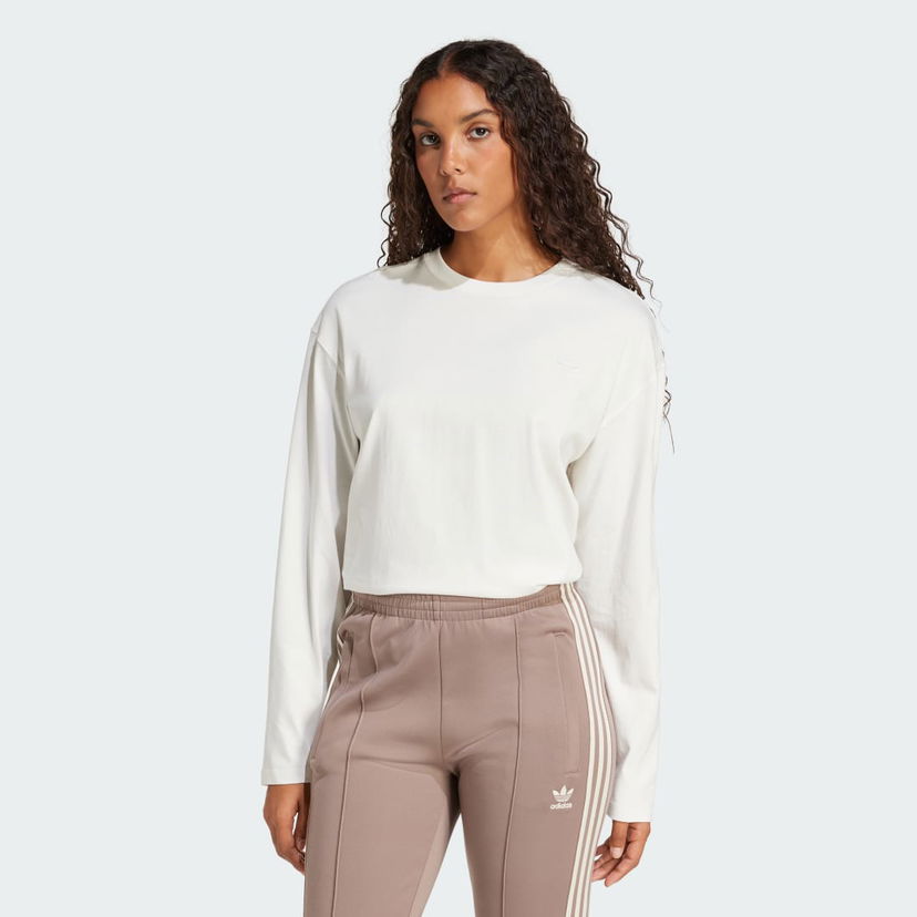 Tričko adidas Originals adidas Originals Graphic Long Sleeve Top Biela | JC8338